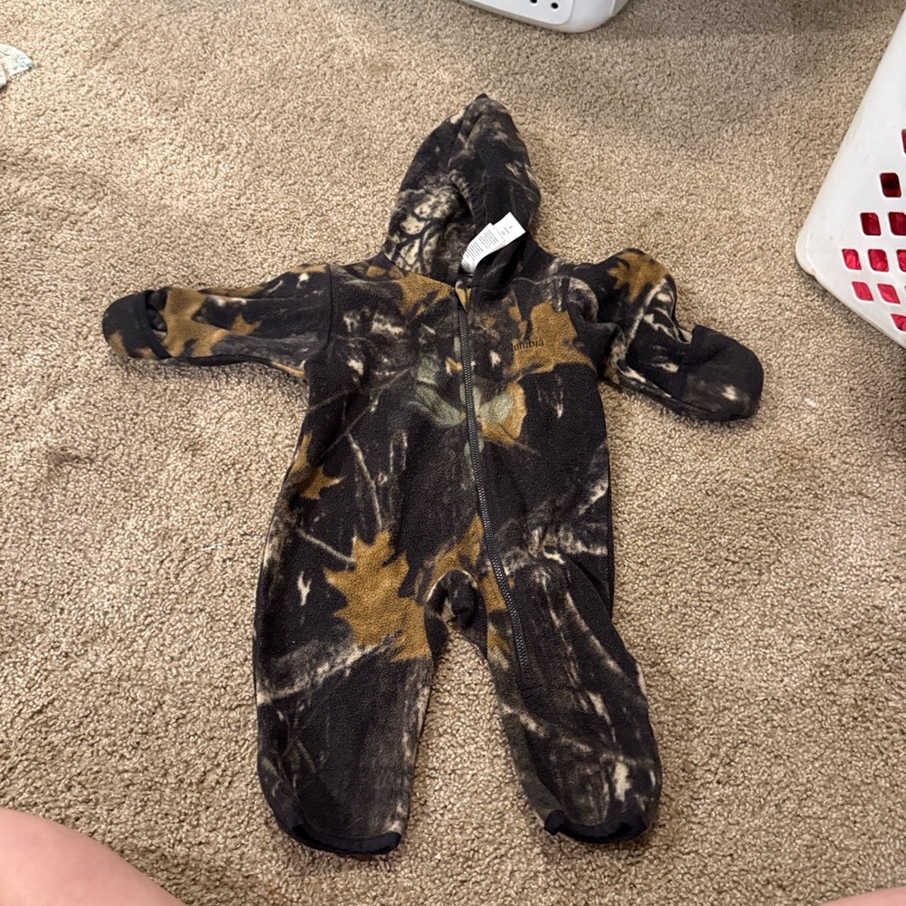 Camouflage Hooded Baby Onesie
